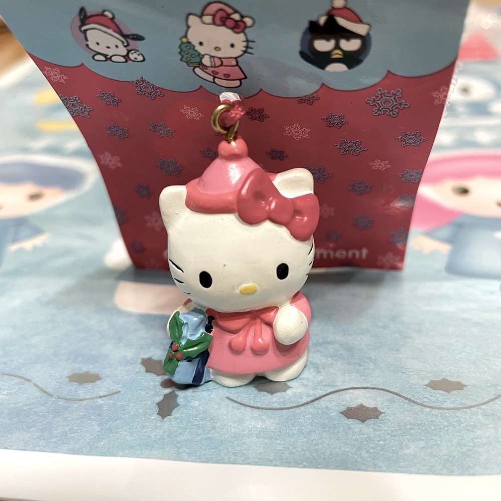 Sanrio Hello Kitty Christmas Ornaments (4) and Gift Bag shown on posting.